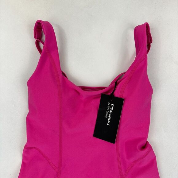NWT YPB Abercrombie Pink SculptLUX Active Mini Dress Built In Shorts Stretch XXS - Picture 5 of 16